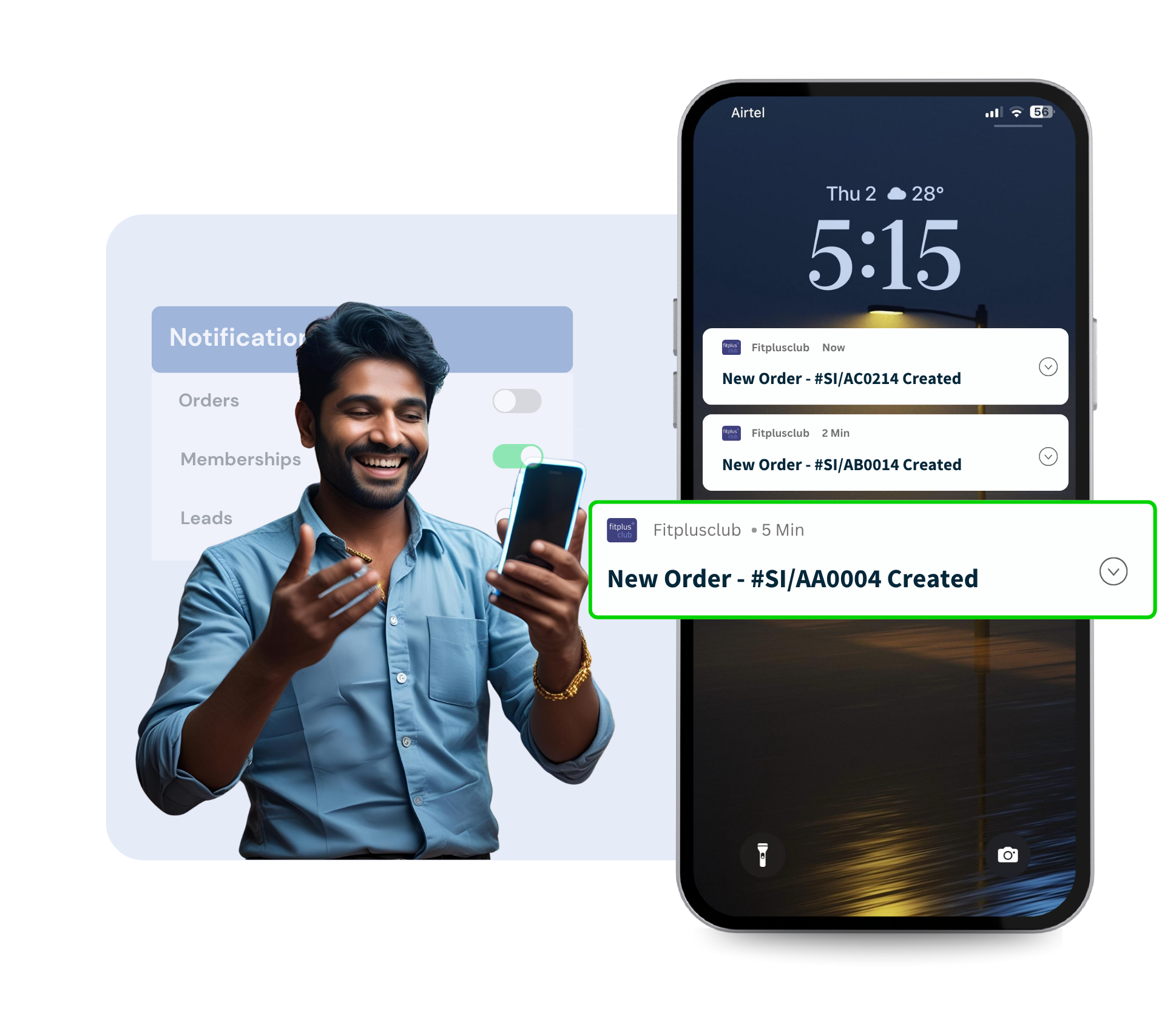 Notifications mockup